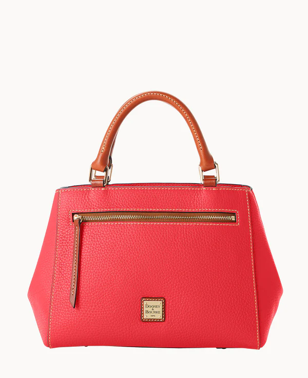 Pebble Grain Small Zip Satchel