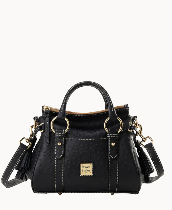 Ostrich Satchel With Pocket