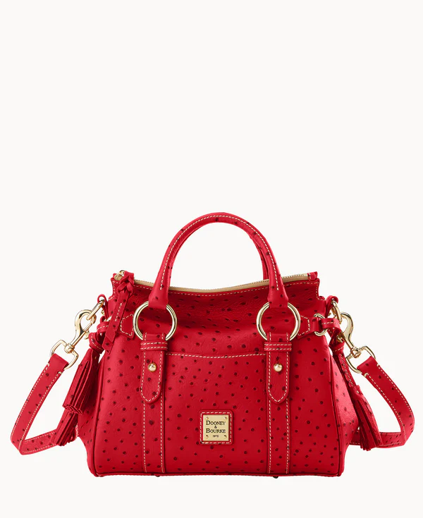 Ostrich Satchel With Pocket