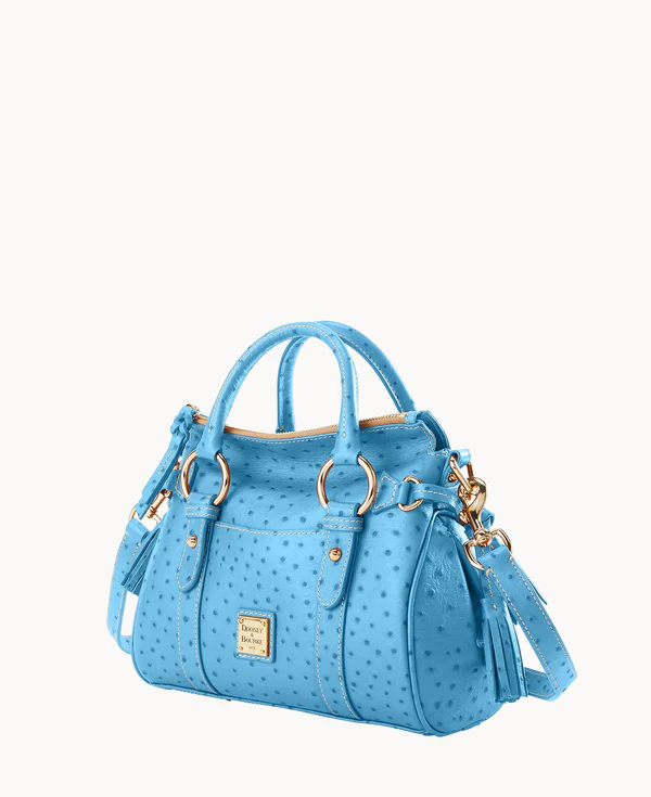 Ostrich Satchel With Pocket