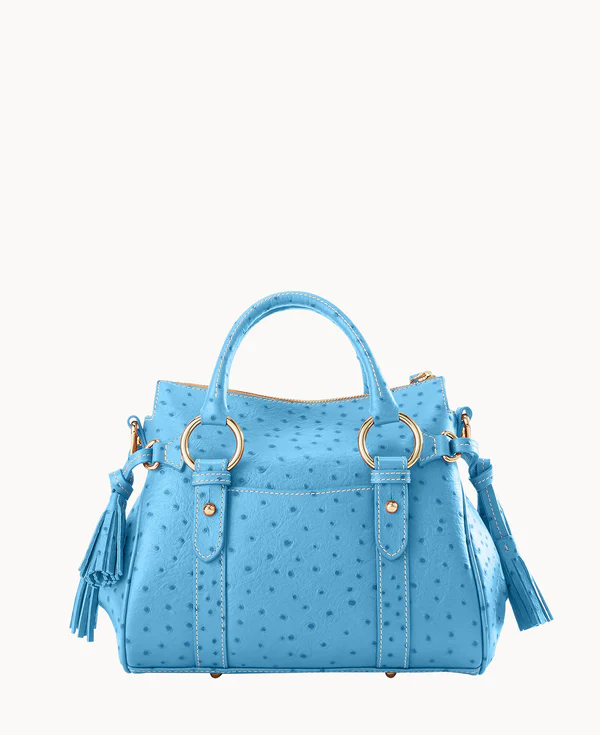 Ostrich Satchel With Pocket
