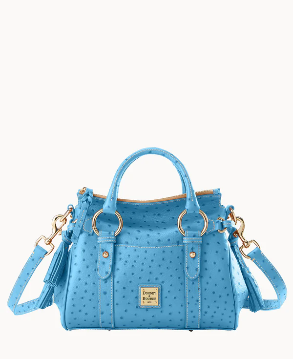 Ostrich Satchel With Pocket