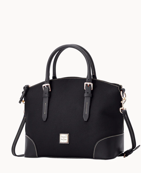 Pebble Grain Domed Satchel