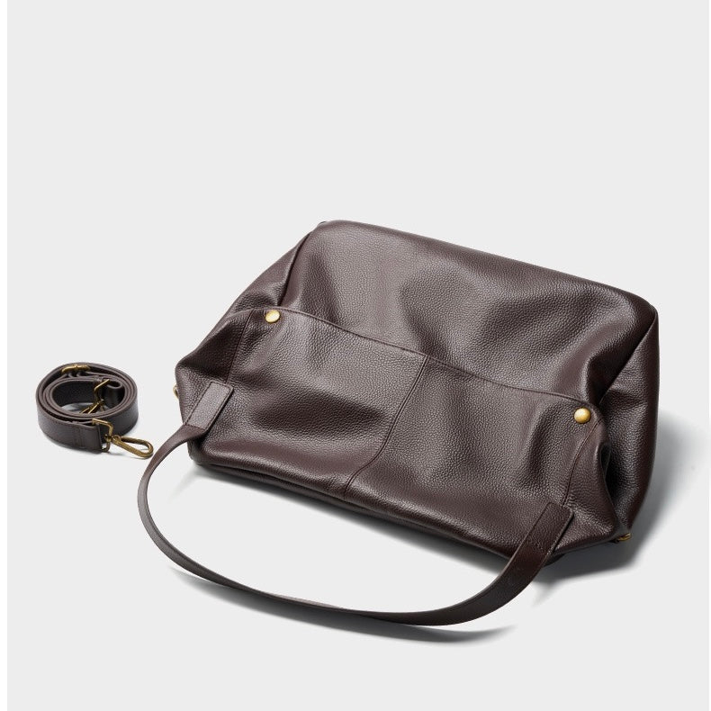 Women's Retro Genuine Leather Soft Minimalist Casual Tote Bag