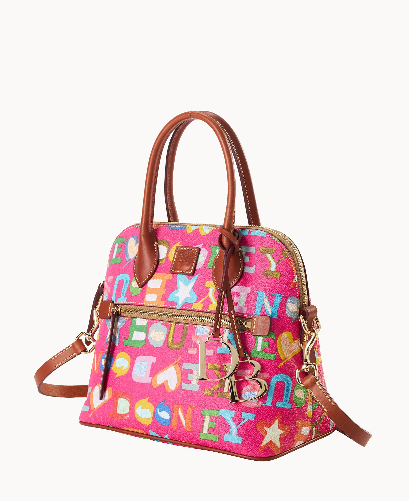 Doodle II Coated Cotton Domed Satchel