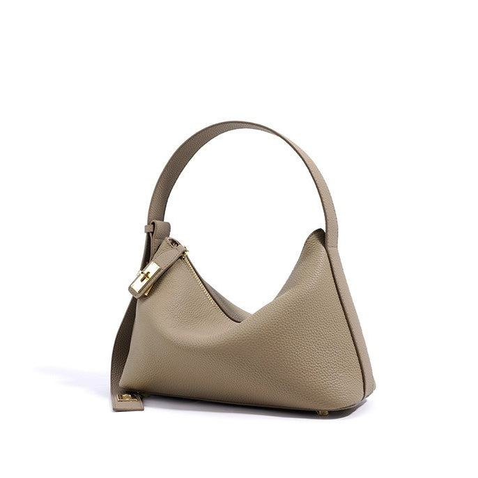 Women's Togo Leather Premium Crossbody Shoulder Dumpling Bag