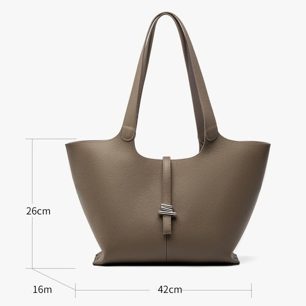 Women’s Genuine Leather Large Capacity Commuter Tote Bag