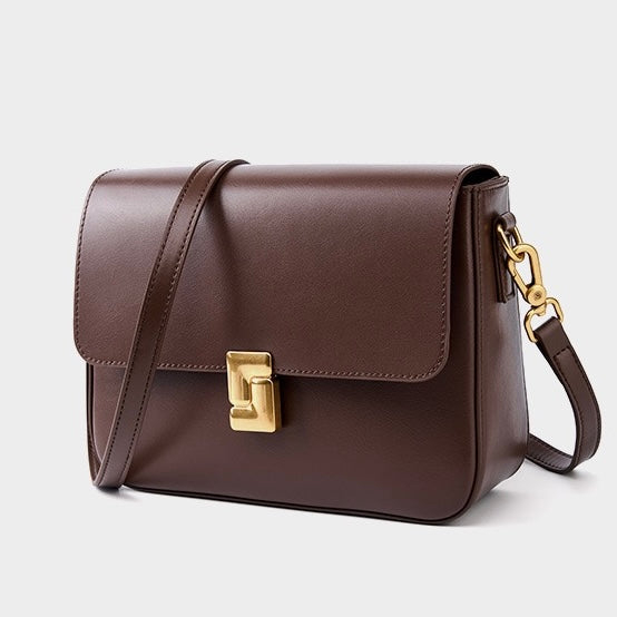 Women’s Genuine Leather Daily Commuter Shoulder Box Bag