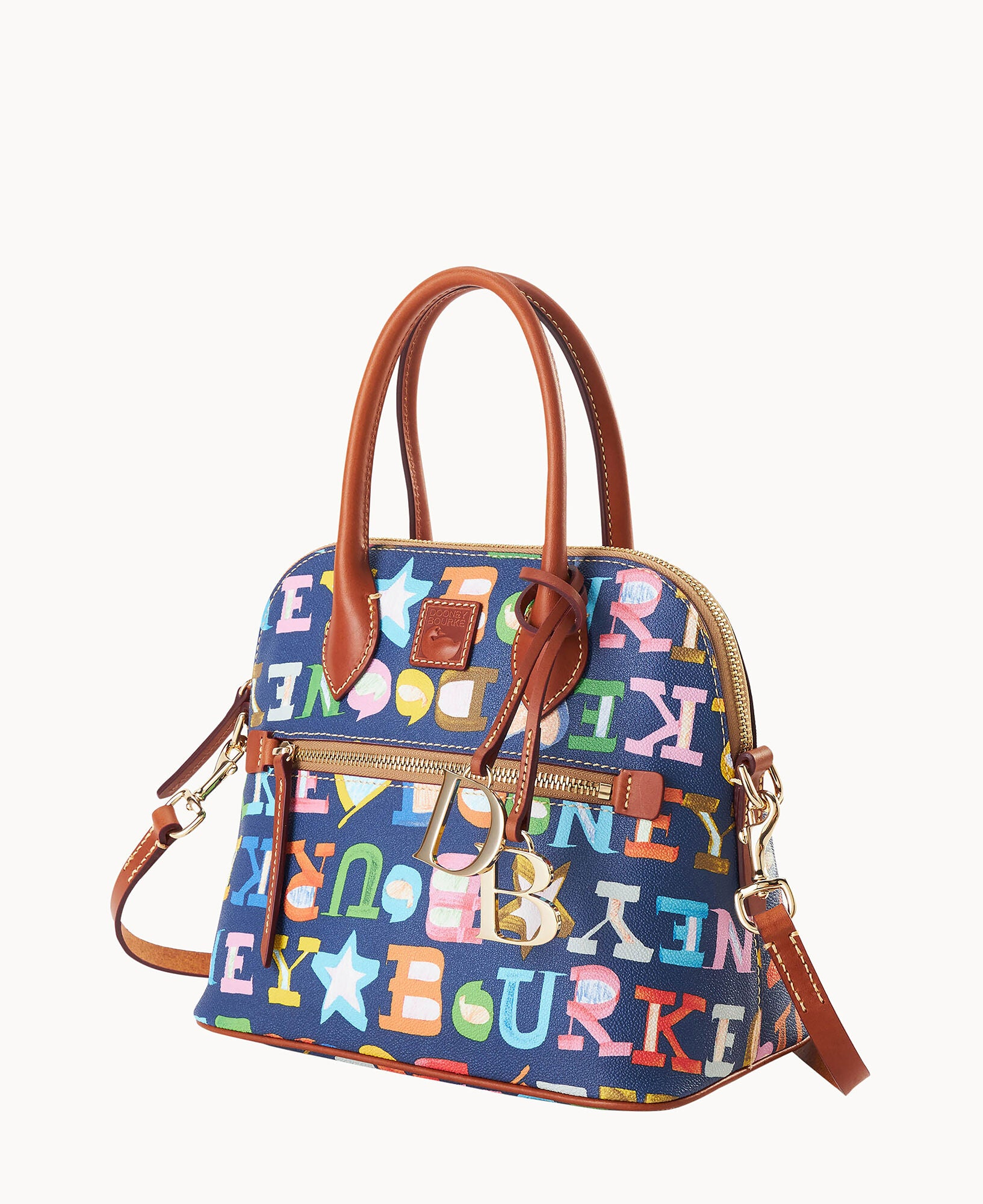 Doodle II Coated Cotton Domed Satchel