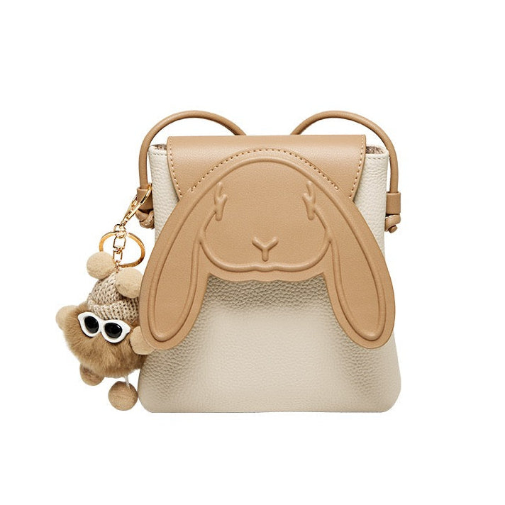 Rabbit - Inspired Women's Genuine Leather Mini Crossbody Phone Bag
