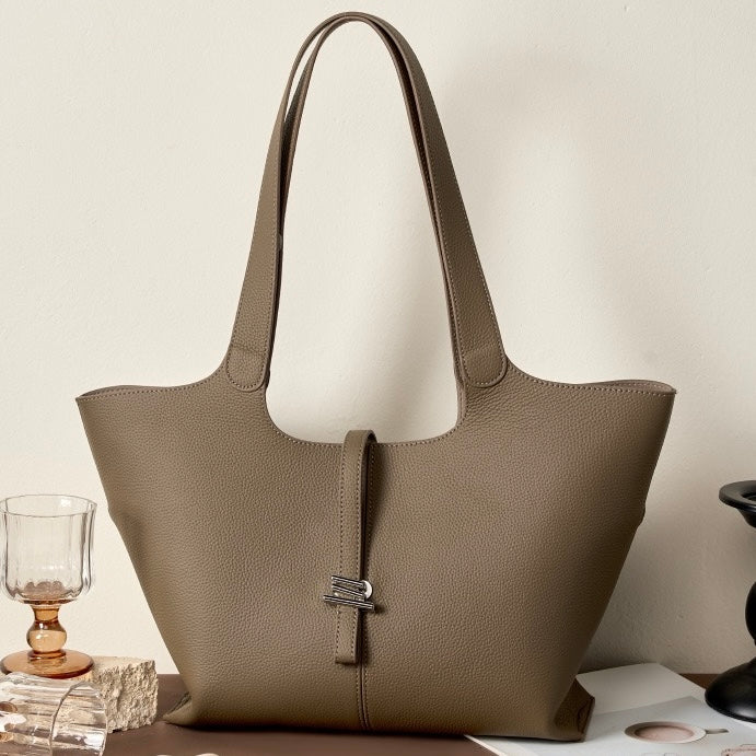 Women’s Genuine Leather Large Capacity Commuter Tote Bag