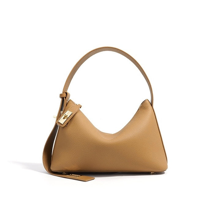 Women's Togo Leather Premium Crossbody Shoulder Dumpling Bag