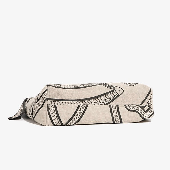 Pony Totem Print Slouchy Large Capacity Lightweight Shoulder Bag