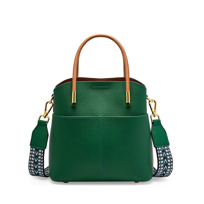 Elegant Women's Genuine Leather Ladies Crossbody Handbag