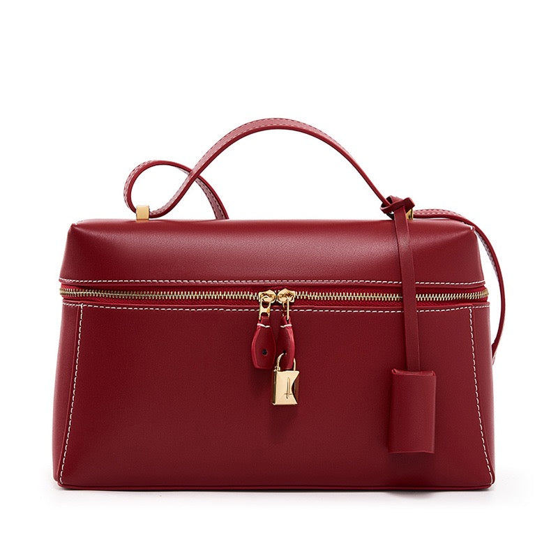 Women's Genuine Leather Crossbody Bucket Bag