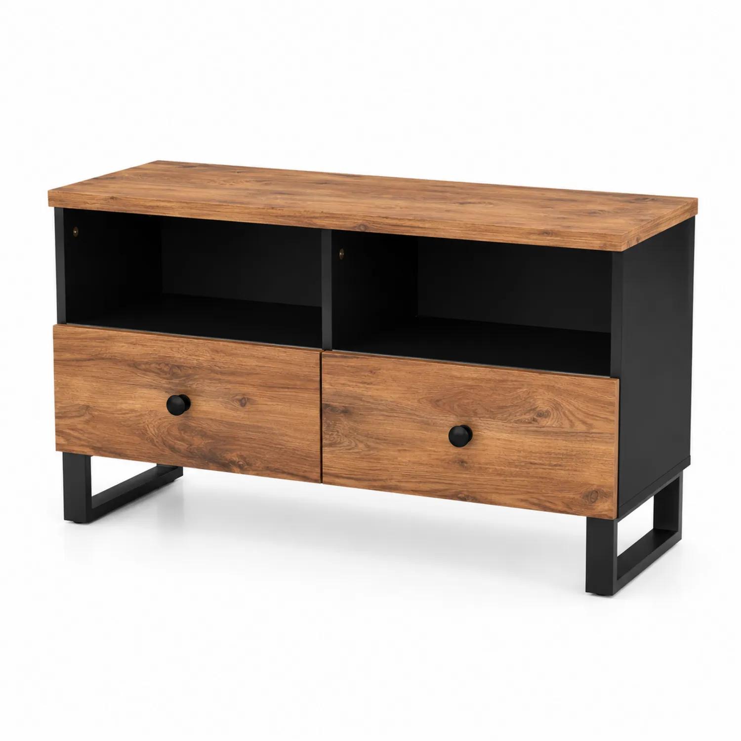 Mobile TV in legno e metallo con cassetti