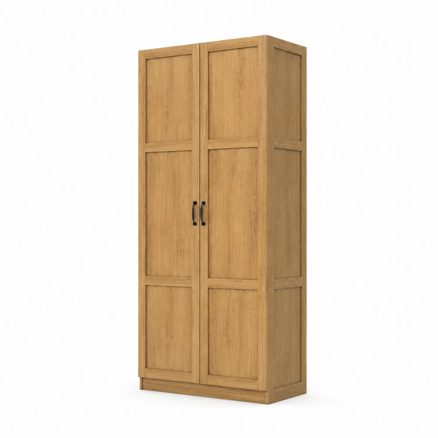 Armadio in Legno Rovere con Maniglie in Acciaio