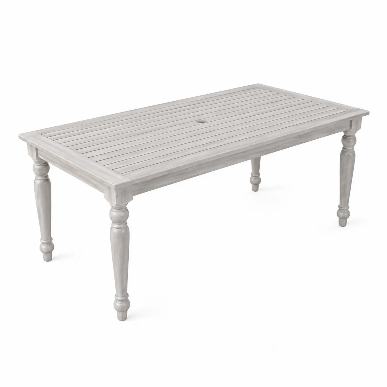 Tavolo rettangolare in legno massello grigio 180x90x75 cm