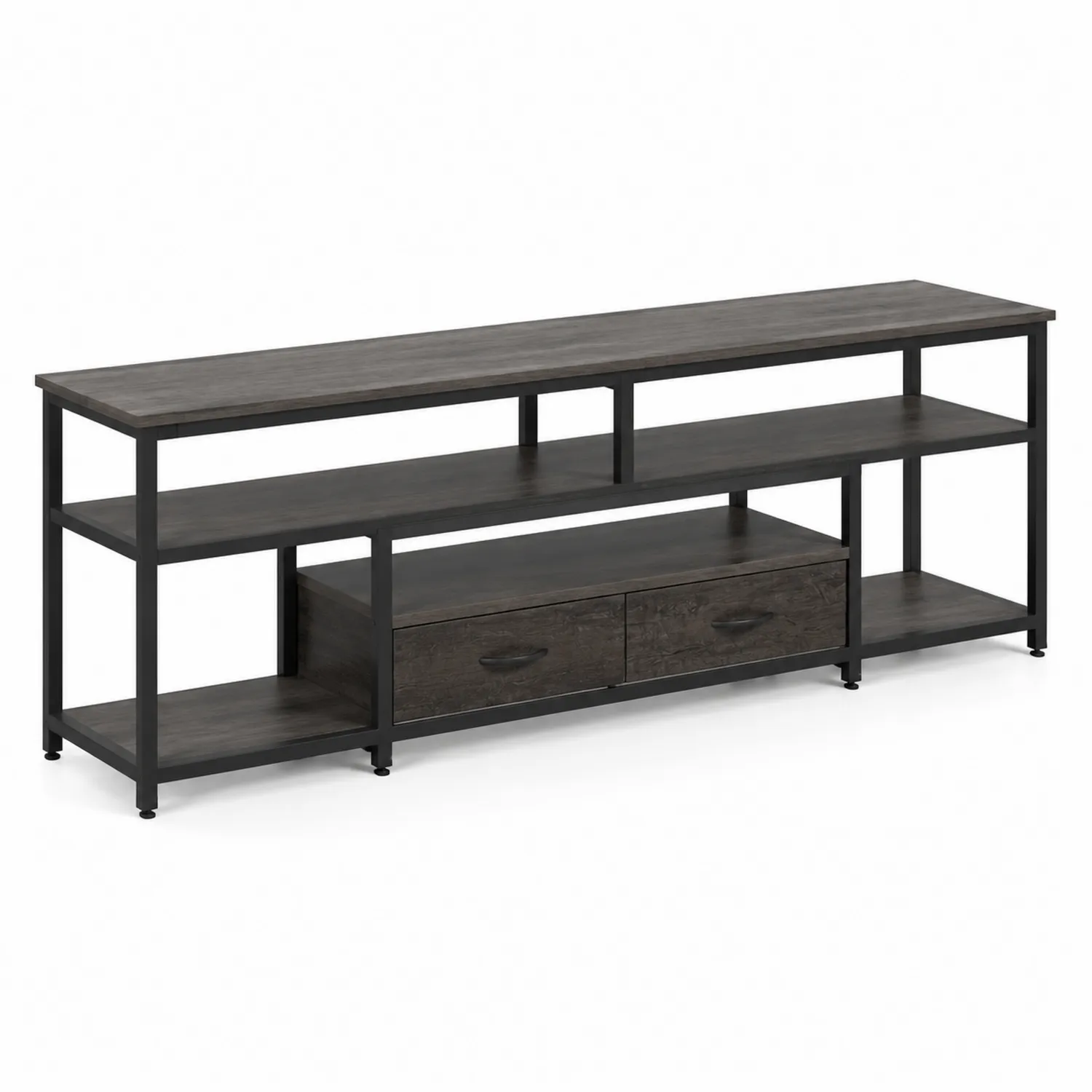 Mobile TV in MDF e Metallo Nero 180x40x60 cm