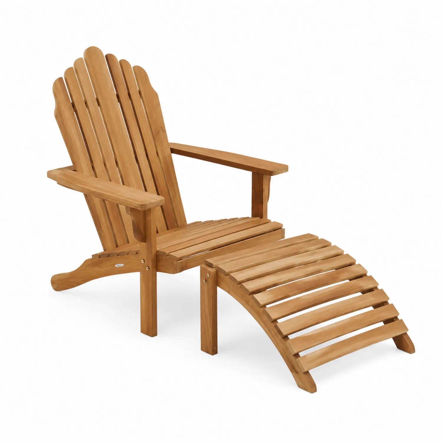 Sedia Adirondack in Legno con Poggiapiedi