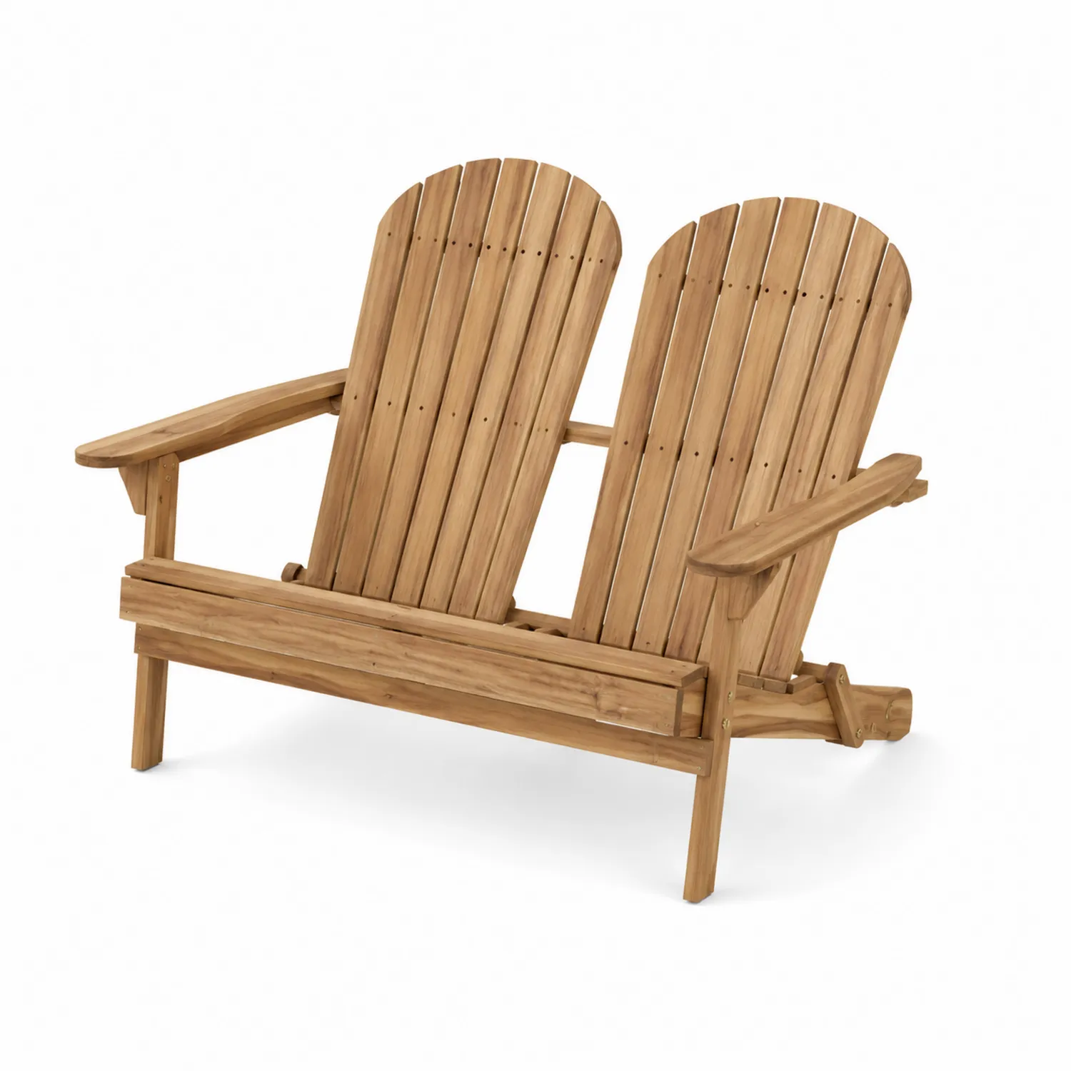Panca doppia Adirondack in legno di teak