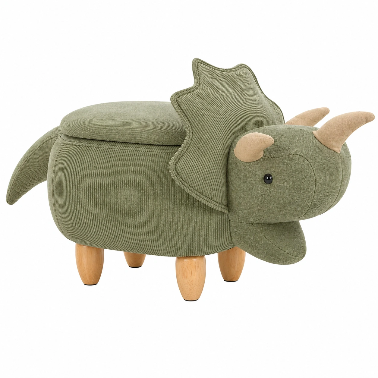 Taburete infantil Dinosaurio Verde oliva-patiolora