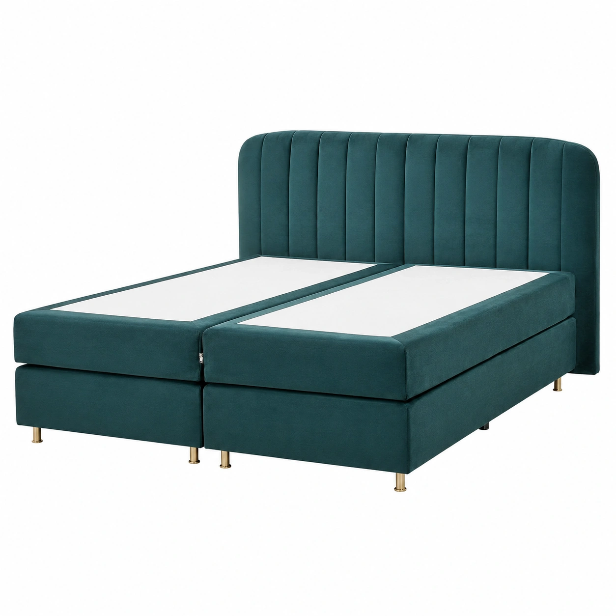 Cama Boxspring Azul Petroleo Premium-patiolora