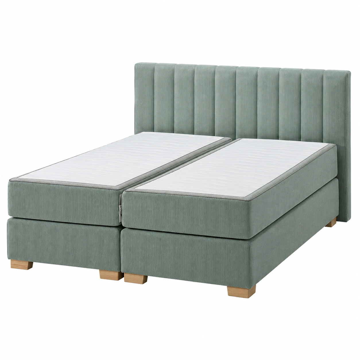 Cama Boxspring Verde Menta Moderna-patiolora