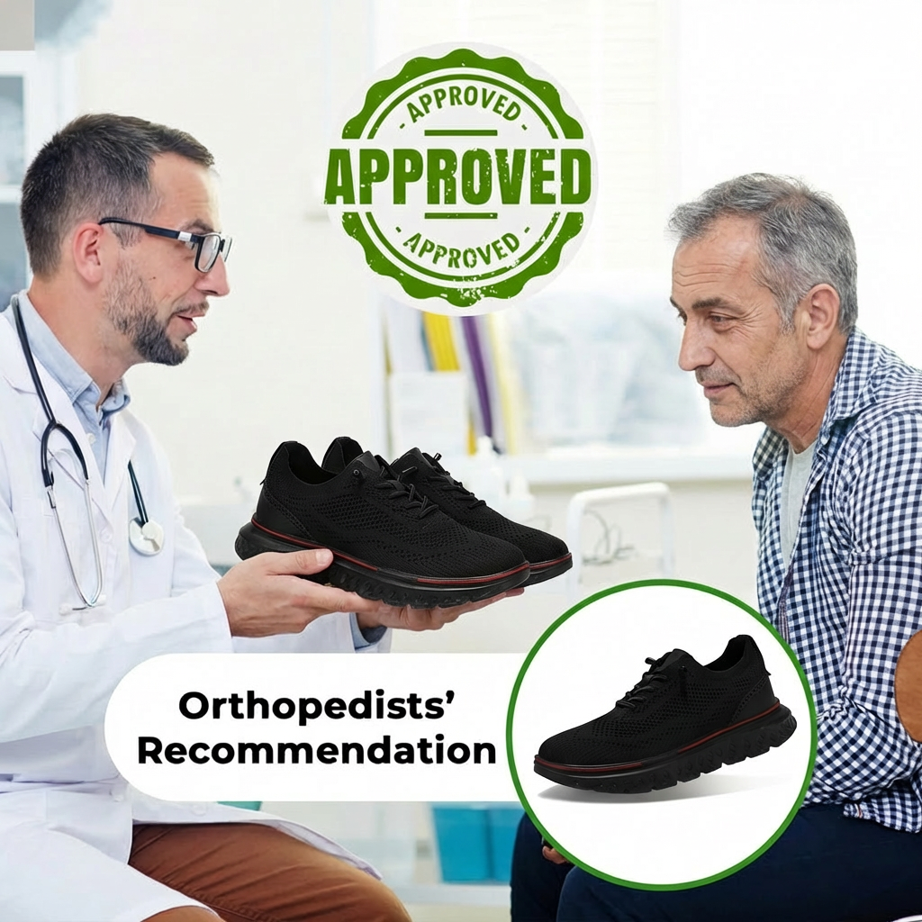 Men's Ultra Comfortable Orthopedic Walking Shoes for Foot and Heel Pain Relief