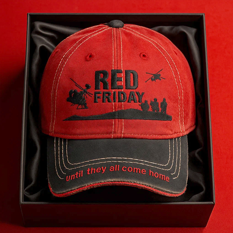 Red Friday Printed Casual Hat - Remember Everyone Deployed
