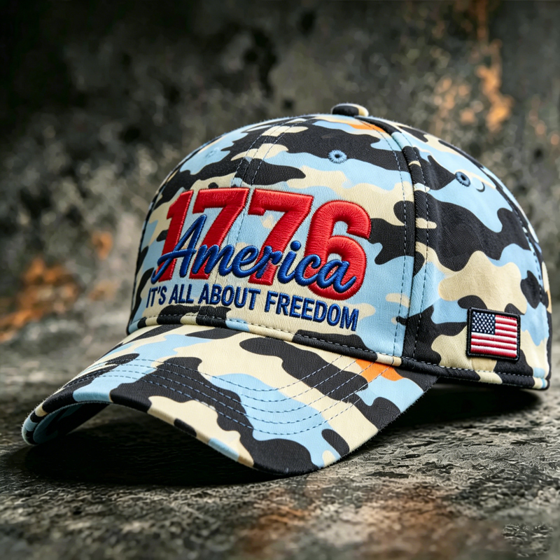 US Camouflage Art Print Casual Baseball Cap