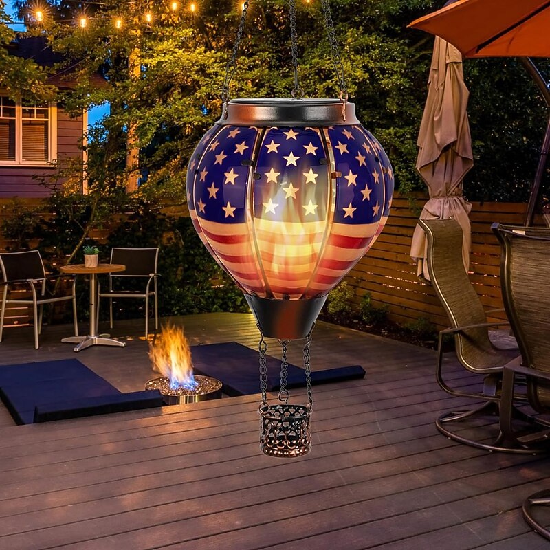 Solar-Powered Hot-Air Balloon Lantern for the 250th Anniversary of the United States' Independence Day