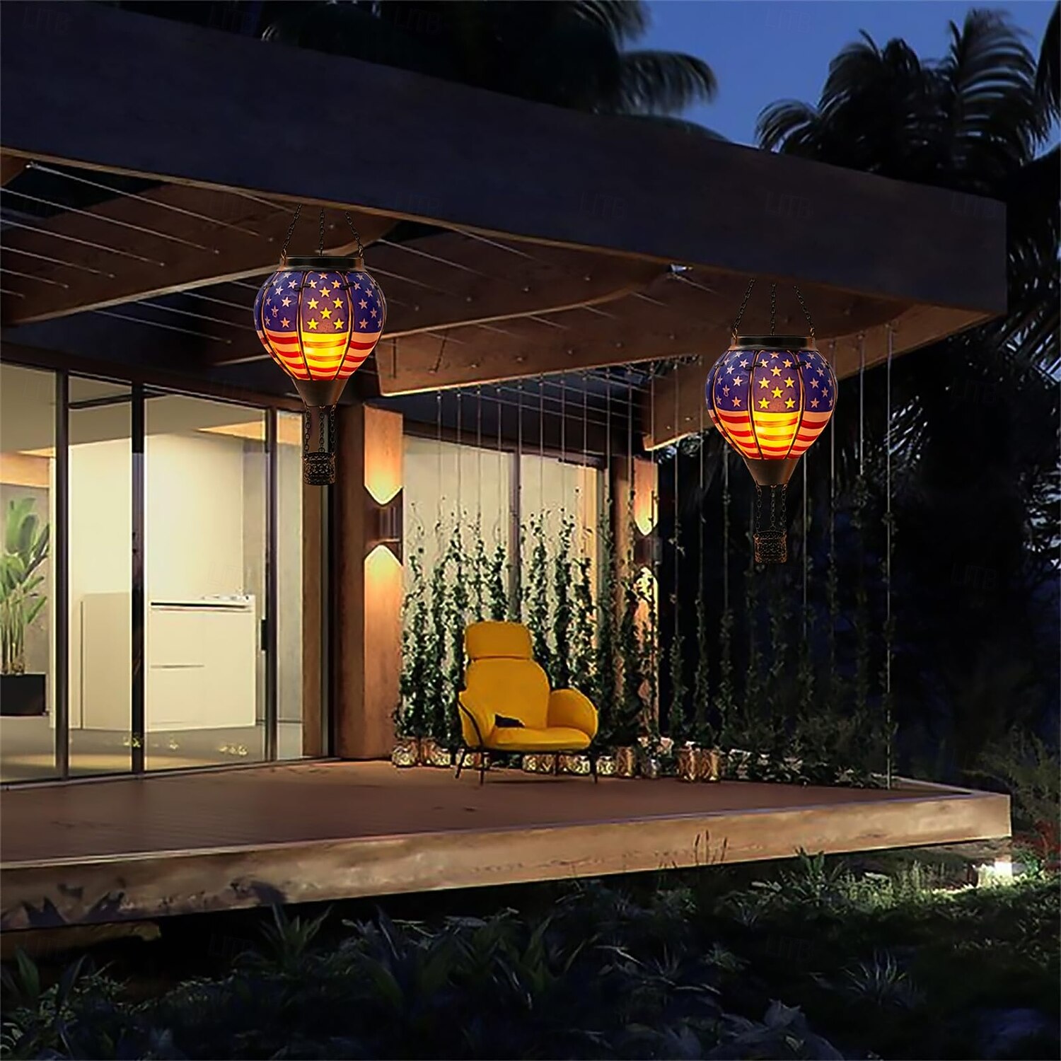 Solar-Powered Hot-Air Balloon Lantern for the 250th Anniversary of the United States' Independence Day