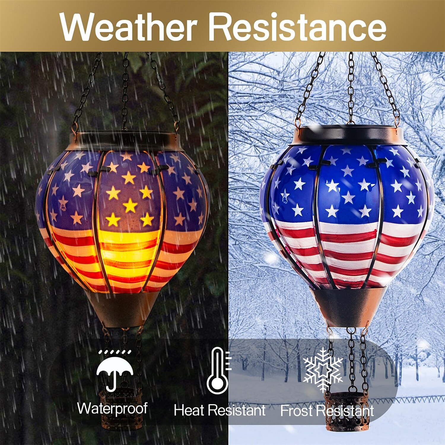 Solar-Powered Hot-Air Balloon Lantern for the 250th Anniversary of the United States' Independence Day