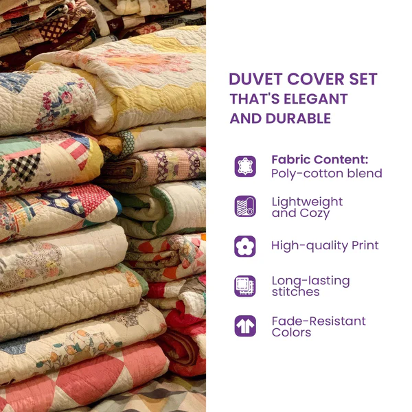 Gnome Love Patchwork Duvet Cover Set GFTOHD13294   