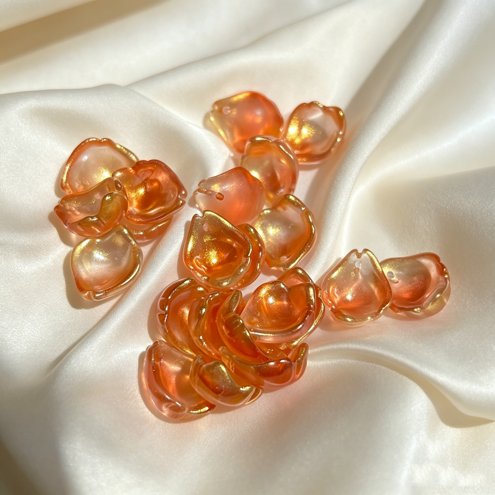 glass Chinese rose petals 