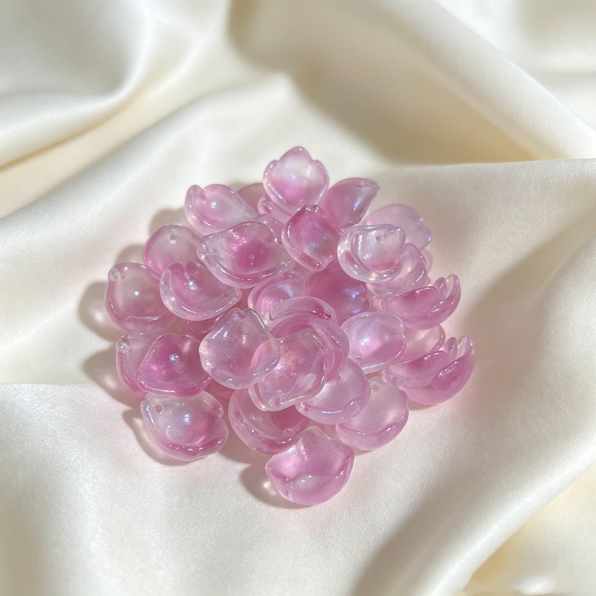 glass Chinese rose petals 