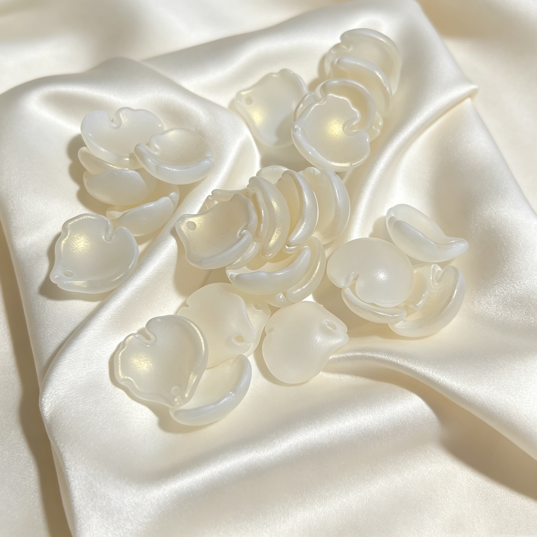 glass peony petals