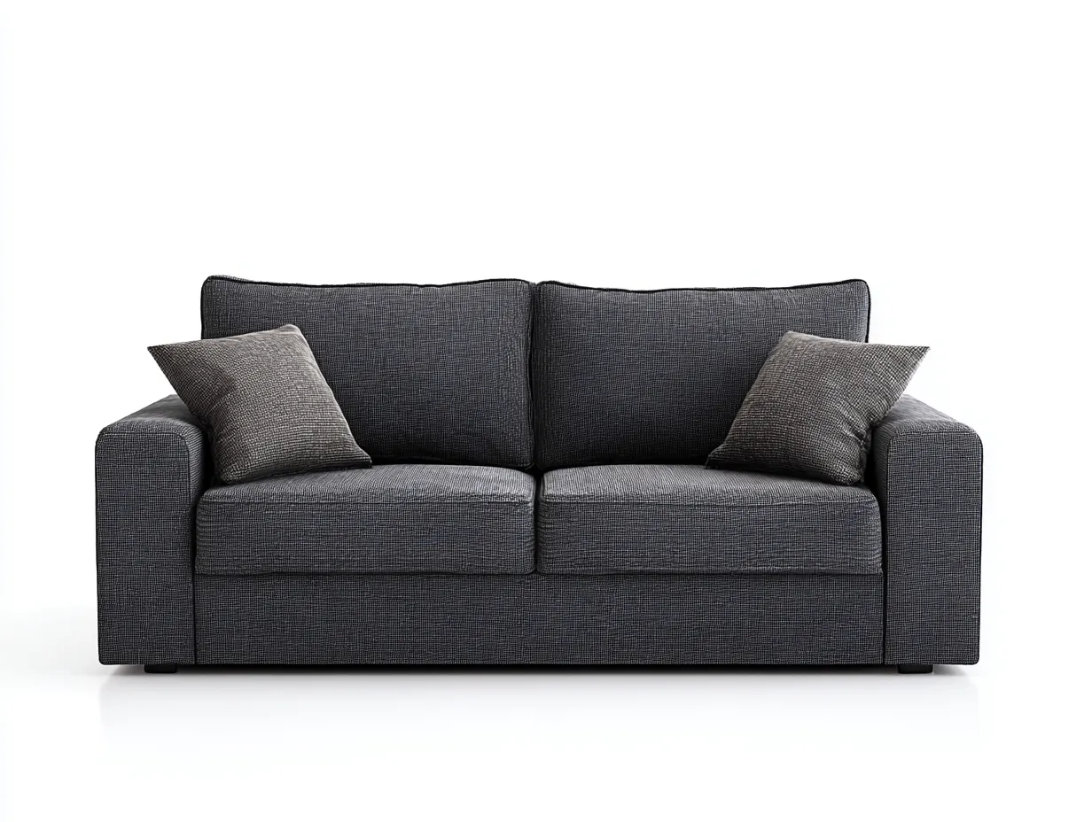 Zweisitzer Sofa-Stoff-Holz-162x88x83 cm-Grau-Modernes Design für Wohnzimmer-Sadiiohaven