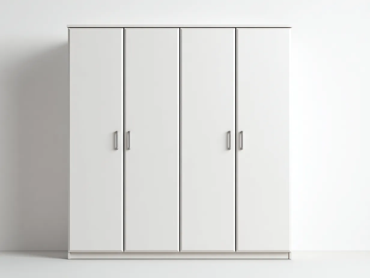 Kleiderschränke mit vier Türen - MDF - 192x61x207 cm - Weiß - Modernes Design-Sadiiohaven