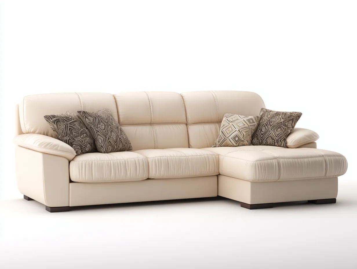 Ecksofa-Kunstleder-248x162x88 cm-Beige-Modernes Design-Sadiiohaven
