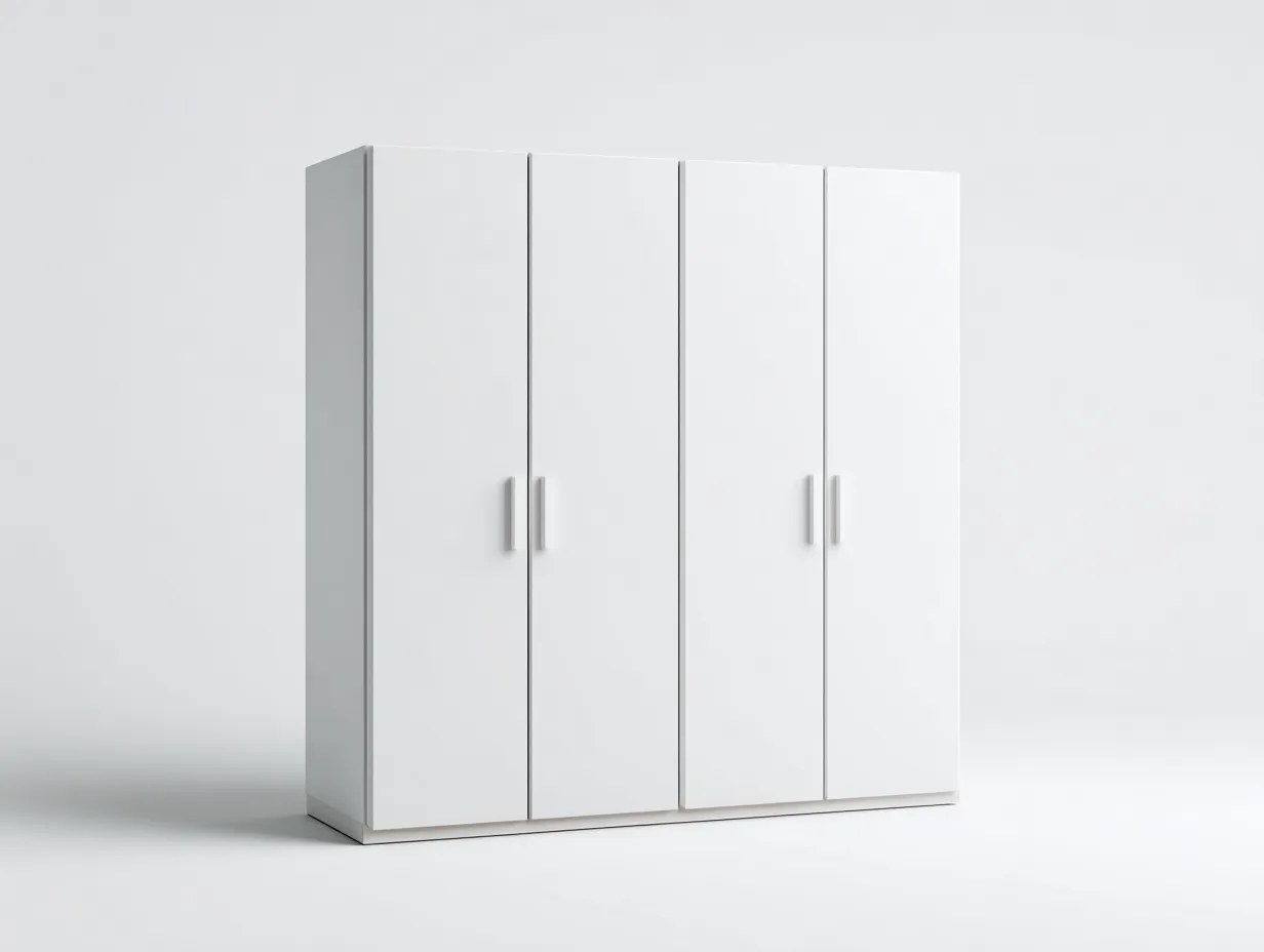 Kleiderschränke mit vier Türen - MDF - 186x60x205 cm - Weiß - Modernes Design-Sadiiohaven