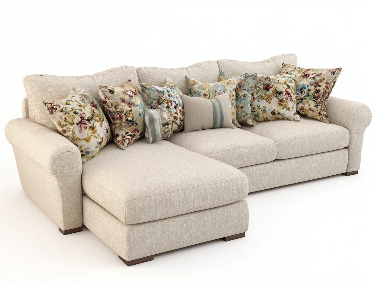 Ecksofa-Stoff-258x170x88 cm-Beige-Landhausstil-Sadiiohaven