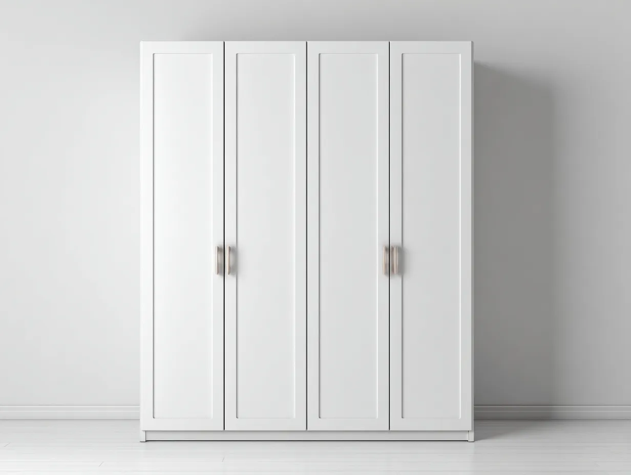 Kleiderschränke mit vier Türen - MDF - 180x55x200 cm - Weiß - Klassisches Design-Sadiiohaven