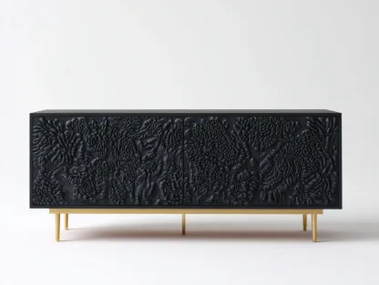 Meuble d'entrée-bois-métal-175 x 49 x 78 cm-noir-style moderne-Soliniahouse