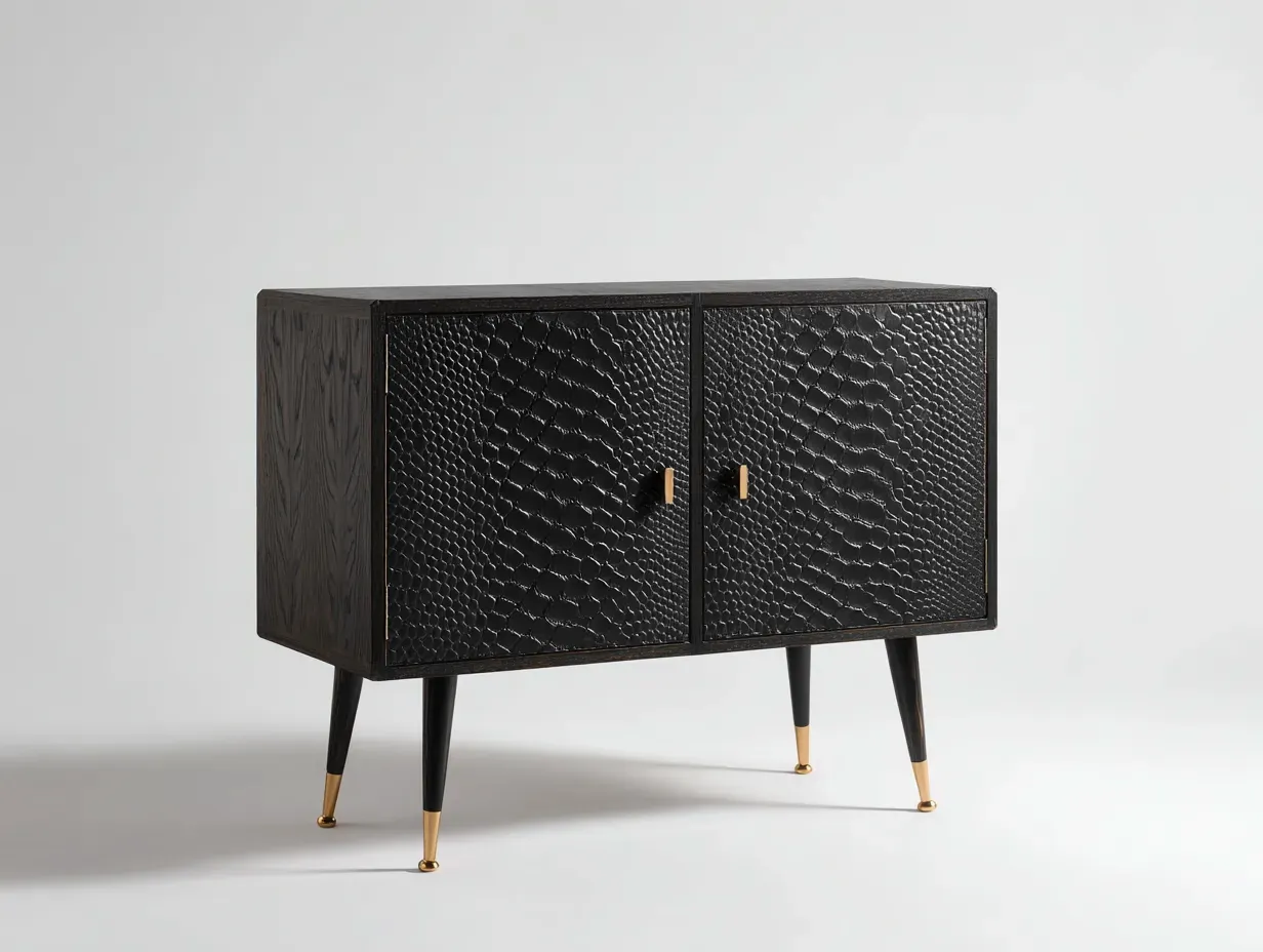 Meuble d'entrée-bois-métal-110 x 42 x 72 cm-noir-style moderne-Soliniahouse