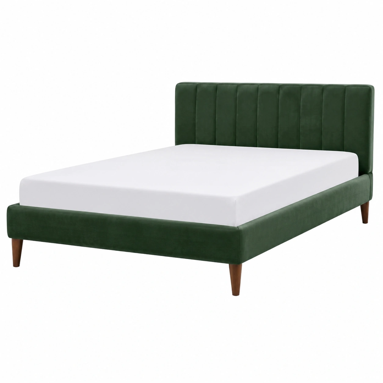Cama Tapizada Verde Oscuro-vanselora