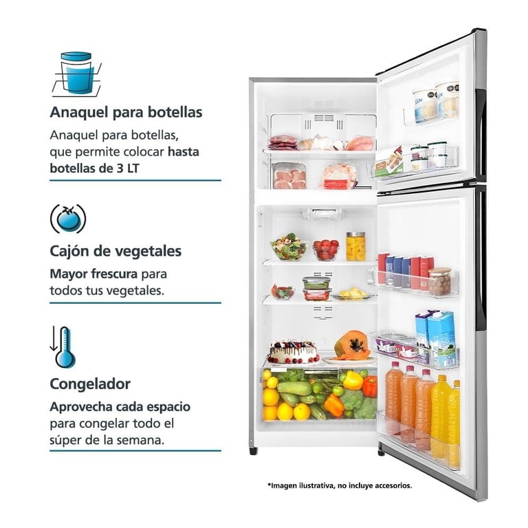 Refrigerador Mabe Top Mount 15 Pies Inox Mate