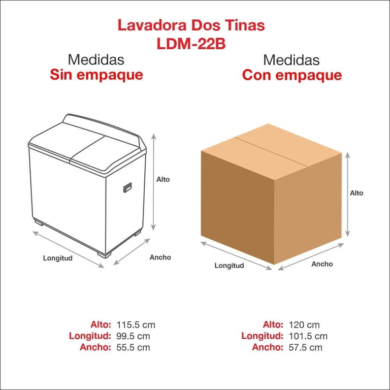 Lavadora Koblenz dos tinas 22 kilos