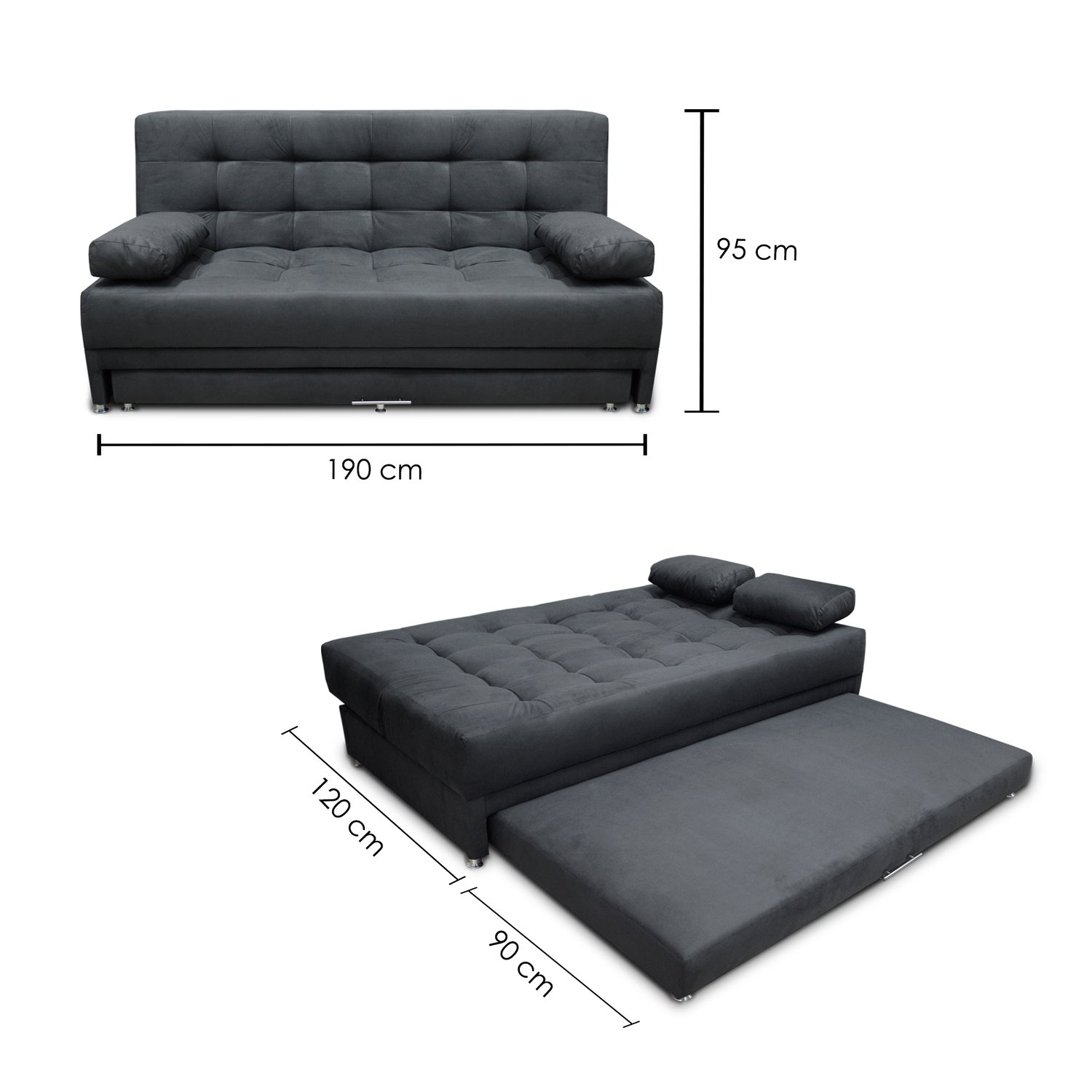 Sofá Cama Tarima Matter Tela Turquesa